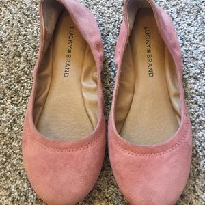 Lucky Brand pink suede flats